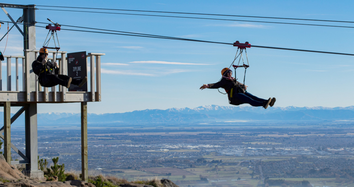 No Hands Take Off Zipline 2 - Christchurch Adventure Park